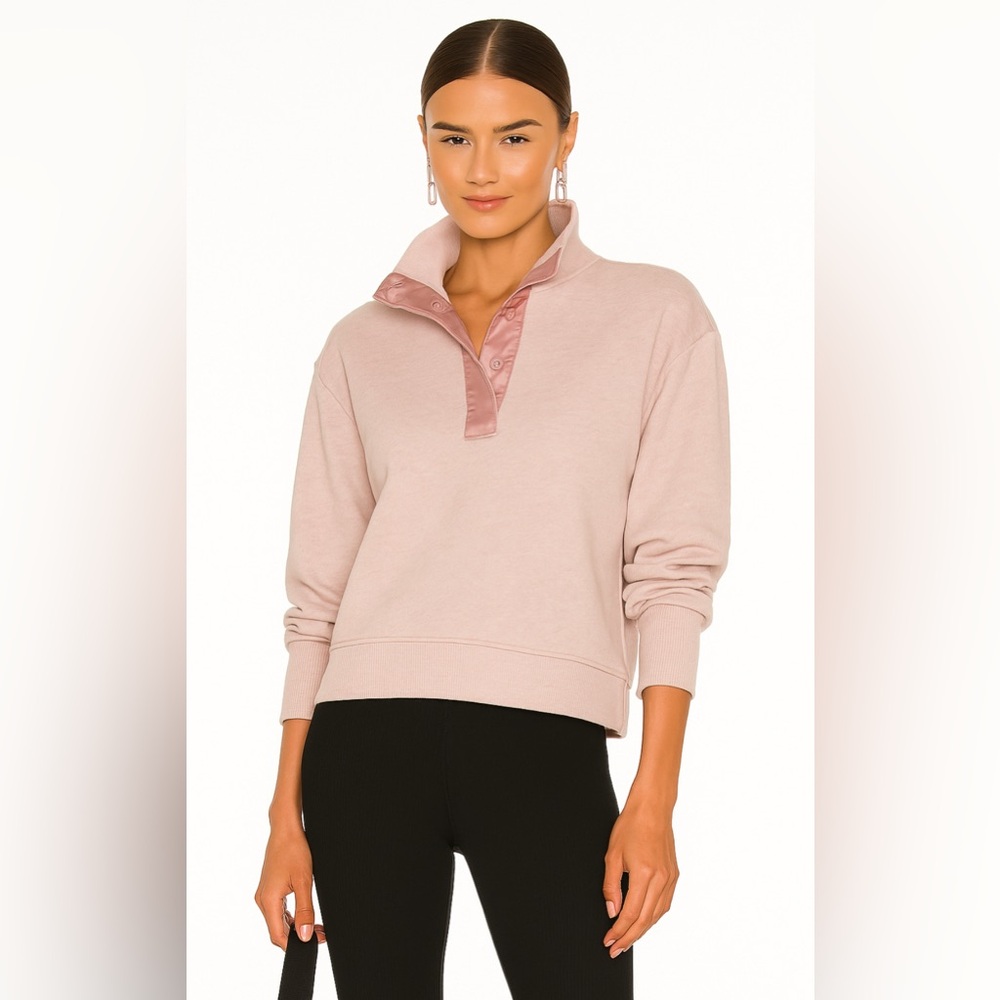 Varley Blush Pink Cowl Turtleneck Pullover